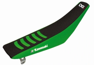 Sedlo Blackbird Kawasaki KXF 250/450 '06-'08 Dvojitá rukojeť 3 barvy černo-zelená
